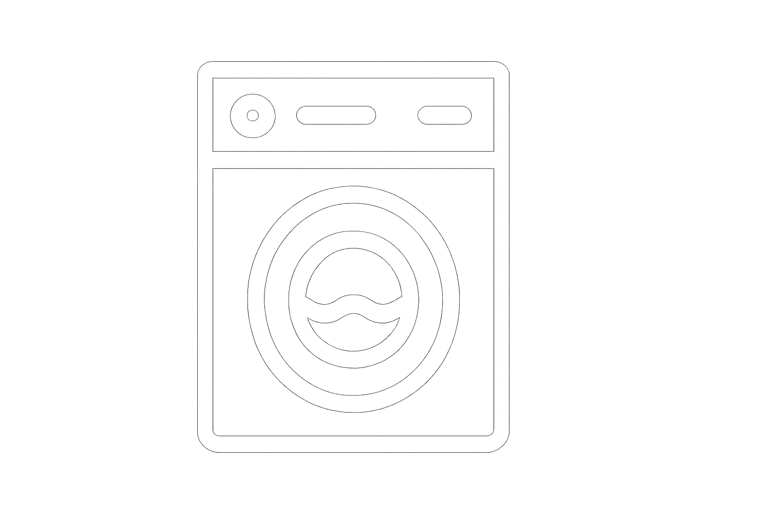generate me a washing machiene icon in white please